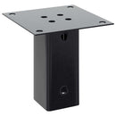 stolpefødder firkantet 12 stk. 61x61 mm pulverlakeret stål