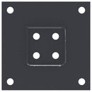 stolpefødder firkantet 12 stk. 61x61 mm pulverlakeret stål