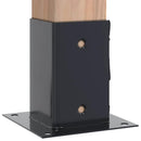 stolpefødder firkantet 12 stk. 81x81 mm pulverlakeret stål