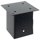 stolpefødder firkantet 4 stk. 101x101 mm pulverlakeret stål