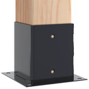 stolpefødder firkantet 12 stk. 101x101 mm pulverlakeret stål