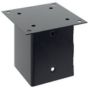 stolpefødder firkantet 4 stk. 121x121 mm pulverlakeret stål