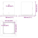 stolpefødder firkantet 12 stk. 121x121 mm pulverlakeret stål
