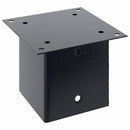 stolpefødder firkantet 4 stk. 141x141 mm pulverlakeret stål