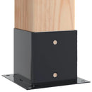 stolpefødder firkantet 12 stk. 141x141 mm pulverlakeret stål