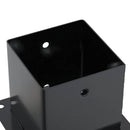 stolpefødder firkantet 12 stk. 141x141 mm pulverlakeret stål