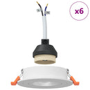 Spotlight 6 pcs Hvid 9 x 9 x 2 cm Aluminium