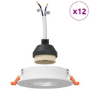 Spotlight 12 pcs Hvid 9 x 9 x 2 cm Aluminium