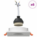 Spotlight 6 pcs Hvid 9 x 9 x 2 cm Aluminium
