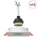 Spotlight 12 pcs Hvid 9 x 9 x 2 cm Aluminium
