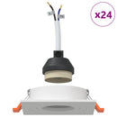 Spotlight 24 pcs Hvid 9 x 9 x 2 cm Aluminium