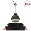 Spotlight 24 pcs Sort 9 x 9 x 2 cm Aluminium