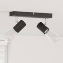 Loftsspot med spotlights Sort 26 x 6,5 x 11,5 cm Metal