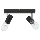 Loftsspot med spotlights Sort 26 x 6,5 x 11,5 cm Metal