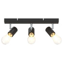 Loftsspot med spotlights Sort 38 x 6,5 x 11,5 cm Metal