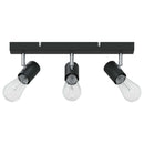 Loftsspot med spotlights Sort 38 x 6,5 x 11,5 cm Metal