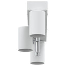 Loftsspot med spotlights Hvid 38 x 6,5 x 11,5 cm Metal