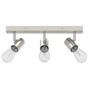 Loftsspot med spotlights Nikkel 38 x 6,5 x 11,5 cm Metal