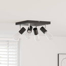 Loftsspot med spotlights Sort 26,5 x 26 x 11,5 cm Metal