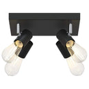 Loftsspot med spotlights Sort 26,5 x 26 x 11,5 cm Metal
