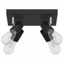 Loftsspot med spotlights Sort 26,5 x 26 x 11,5 cm Metal