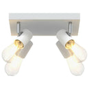 Loftsspot med spotlights Hvid 26,5 x 26 x 11,5 cm Metal