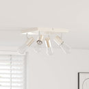 Loftsspot med spotlights Nikkel 26,5 x 26 x 11,5 cm Metal