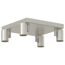 Loftsspot med spotlights Nikkel 26,5 x 26 x 11,5 cm Metal