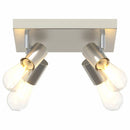 Loftsspot med spotlights Nikkel 26,5 x 26 x 11,5 cm Metal