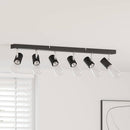 Loftsspot med spotlights Sort 73 x 6,5 x 11,5 cm Metal