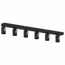 Loftsspot med spotlights Sort 73 x 6,5 x 11,5 cm Metal