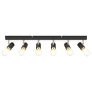 Loftsspot med spotlights Sort 73 x 6,5 x 11,5 cm Metal