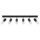 Loftsspot med spotlights Sort 73 x 6,5 x 11,5 cm Metal