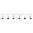 Loftsspot med spotlights Hvid 73 x 6,5 x 11,5 cm Metal