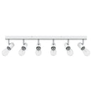 Loftsspot med spotlights Hvid 73 x 6,5 x 11,5 cm Metal