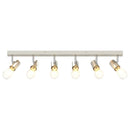 Loftsspot med spotlights Nikkel 73 x 6,5 x 11,5 cm Metal