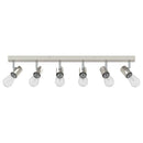 Loftsspot med spotlights Nikkel 73 x 6,5 x 11,5 cm Metal