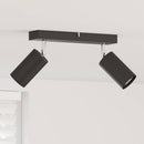Loftsspot med spotlights Sort 26 x 6 x 16 cm Metal