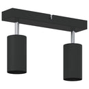 Loftsspot med spotlights Sort 26 x 6 x 16 cm Metal