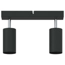 Loftsspot med spotlights Sort 26 x 6 x 16 cm Metal