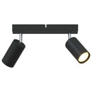 Loftsspot med spotlights Sort 26 x 6 x 16 cm Metal