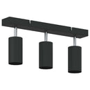 Loftsspot med spotlights Sort 38 x 6 x 16 cm Metal