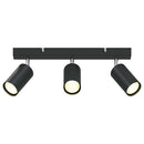 Loftsspot med spotlights Sort 38 x 6 x 16 cm Metal