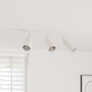 Loftsspot med spotlights Hvid 38 x 6 x 16 cm Metal