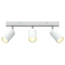 Loftsspot med spotlights Hvid 38 x 6 x 16 cm Metal