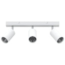 Loftsspot med spotlights Hvid 38 x 6 x 16 cm Metal