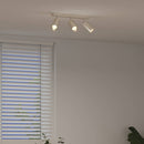 Loftsspot med spotlights Nikkel 38 x 6 x 16 cm Metal