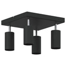 Loftsspot med spotlights Sort 26 x 26 x 16 cm Metal