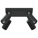 Loftsspot med spotlights Sort 26 x 26 x 16 cm Metal