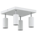 Loftsspot med spotlights Hvid 26 x 26 x 16 cm Metal
